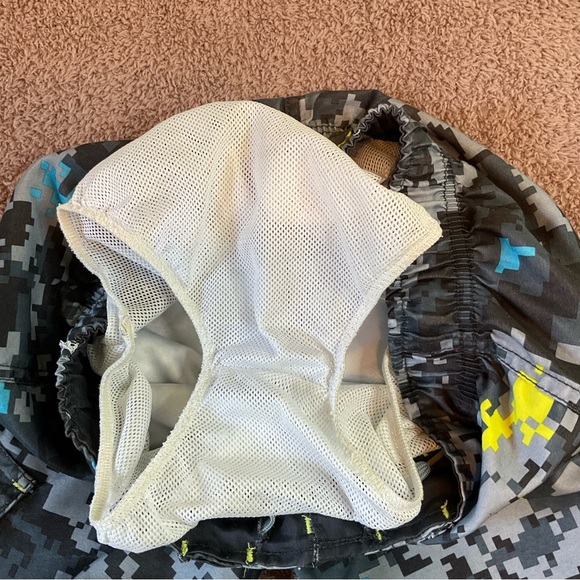 Cherokee Boys Swim Trunks Size Medium Digital Camouflage Design Gray Blue Yellow - Picture 6 of 6